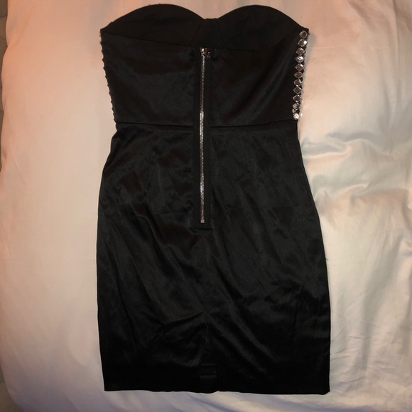 Flirt Catalog Dresses Flirt Catalog Rhinestone Black Strapless